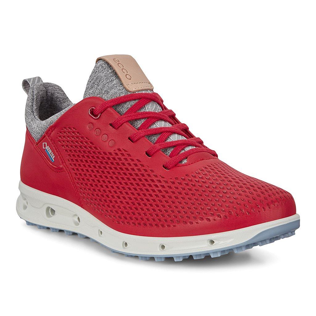 Chaussures De Golf Ecco Golf Cool Pro Femme Rouge 9046-ETYGH